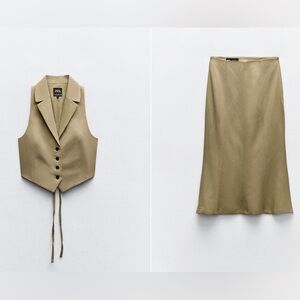 Zara Vest and Midi Skirt Set - Size Small
